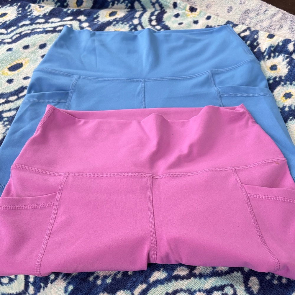 Yogalicious Women's Shorts in Blue and Pink